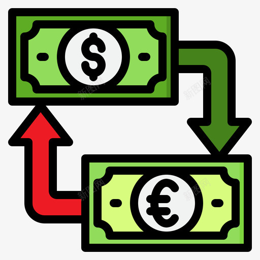 货币兑换金融169线性颜色svg_新图网 https://ixintu.com 货币 兑换 金融 线性 颜色