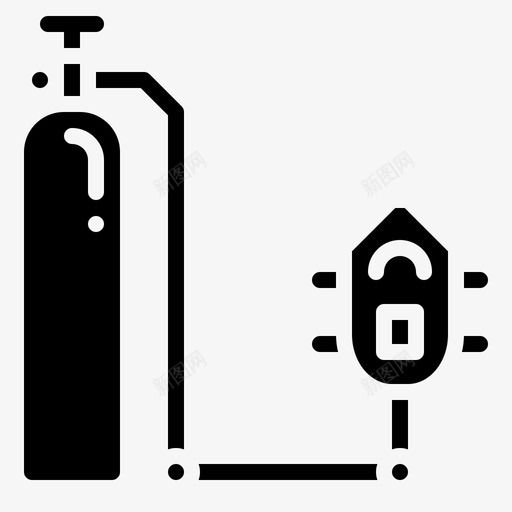 氧气罐医用237字形svg_新图网 https://ixintu.com 储气罐 医用 字形 气罐 氧气