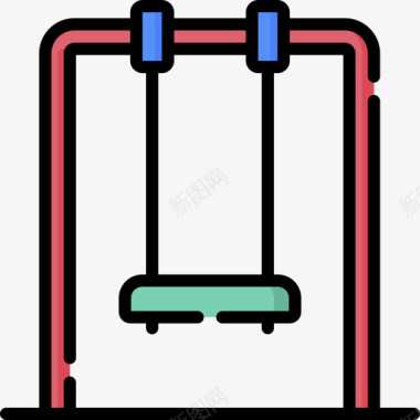 秋千游乐场59线颜色图标