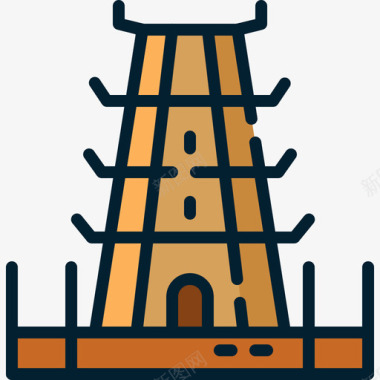 塔楼越南4线颜色图标