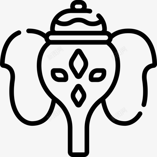 GaneshaHoli21线性svg_新图网 https://ixintu.com Ganesha Holi 线性