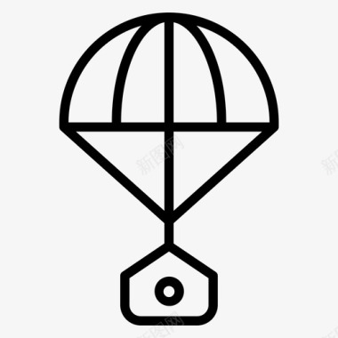 降落伞太空207直线型图标