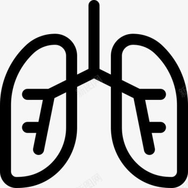 肺人体14线状图标