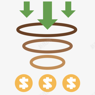 漏斗商务和营销1扁平图标