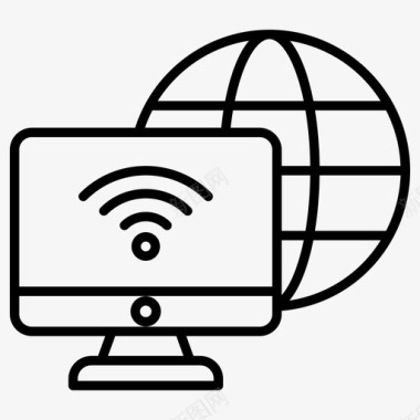 wifi技术全球网络互联网连接图标