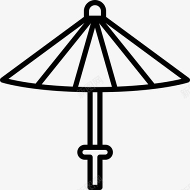 伞中国92直线型图标