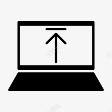 笔记本电脑上传互联网在线图标