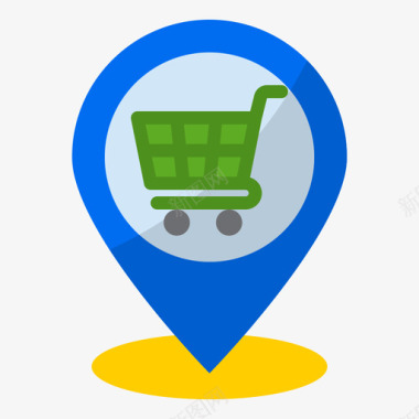 购物导航和地图4平面图图标