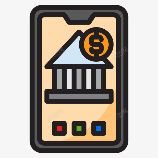 线性银行彩色10svg_新图网 https://ixintu.com 线性 银行 彩色