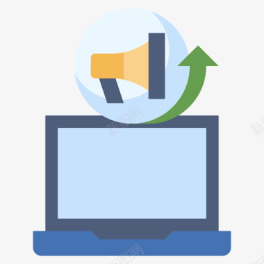 通信商务和市场营销1扁平图标