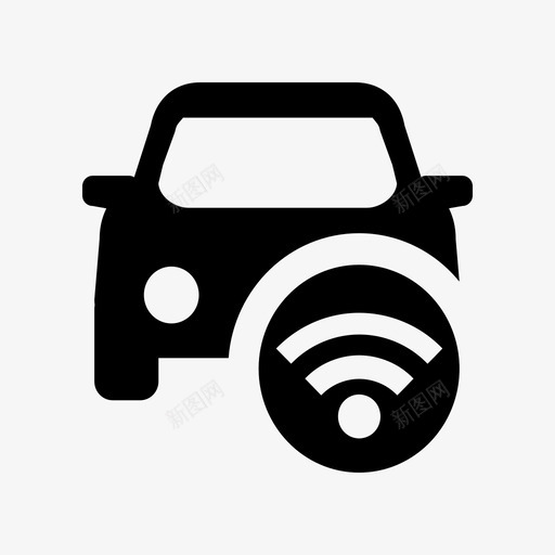 WIFI搜车svg_新图网 https://ixintu.com WIFI搜车