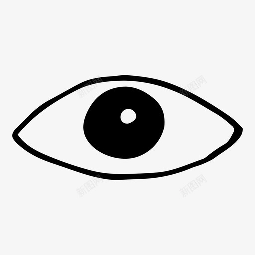 眼睛涂鸦视觉svg_新图网 https://ixintu.com 眼睛 涂鸦 视觉