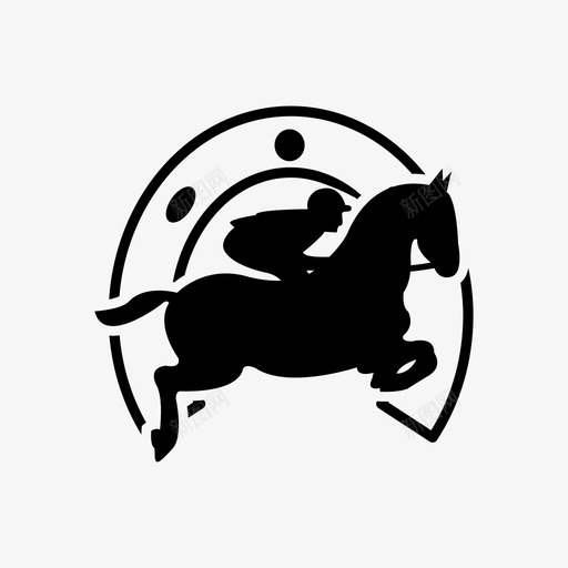 92 jumping horse witsvg_新图网 https://ixintu.com 92 jumping horse wit