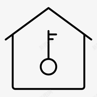 住宅钥匙房产房地产图标