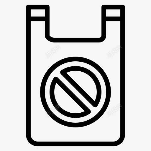 无塑料袋塑料污染19线性svg_新图网 https://ixintu.com 塑料袋 塑料 污染 线性