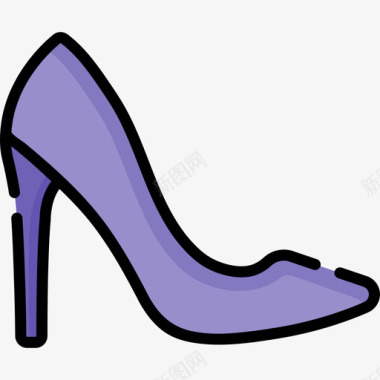 高跟鞋妇女节19线性颜色图标