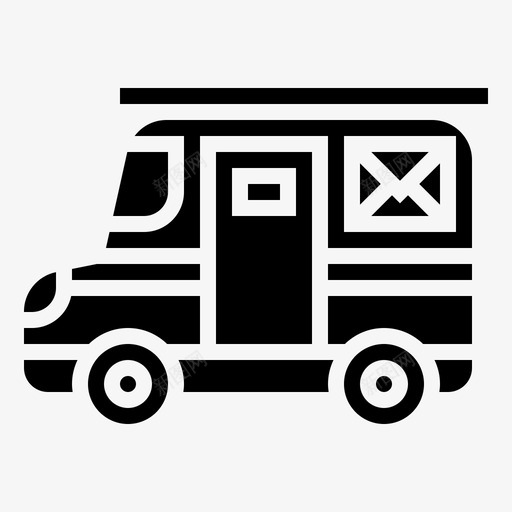送货车邮政服务14字形svg_新图网 https://ixintu.com 送货 货车 邮政服务 字形