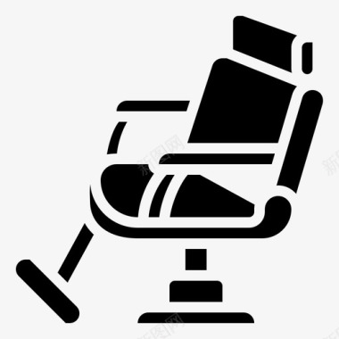 椅子美发沙龙15字形图标