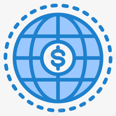 全球金融48蓝色图标