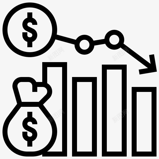 预算金融危机1线性svg_新图网 https://ixintu.com 预算 金融 危机 线性