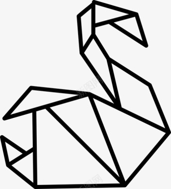 折纸动物鸟图标