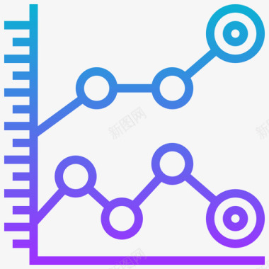 图表研究和分析5梯度图标