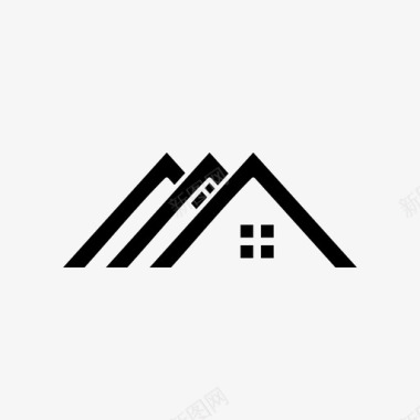 房地产建筑和城市建筑图标