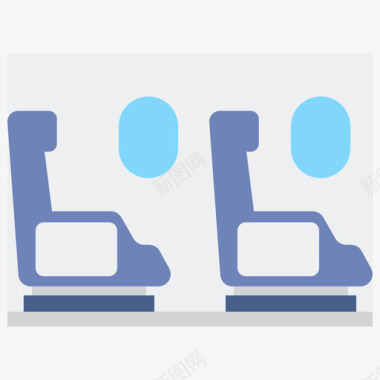 客舱航空公司3扁平图标