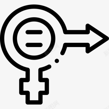 性别平等负责任消费直系图标