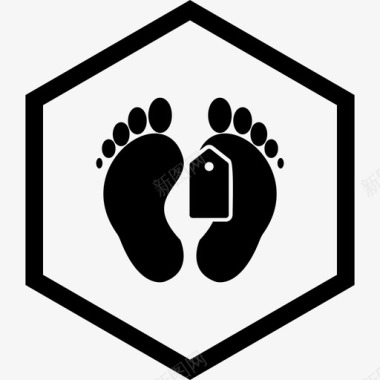 脚趾标签死亡尸体图标