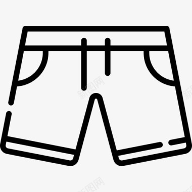 短裤健身房85直线型图标