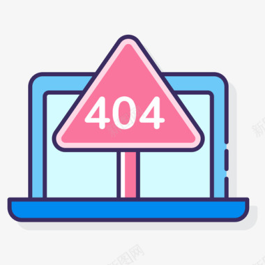 错误404移动应用程序开发1线性颜色图标