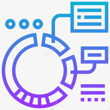 图表研究和分析5梯度图标