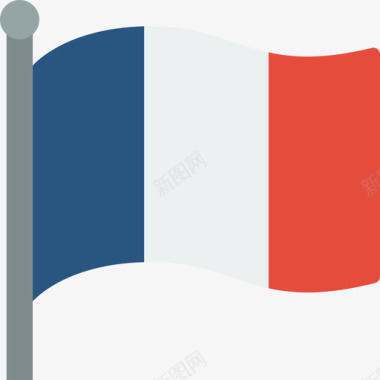 法国国旗4号平铺图标