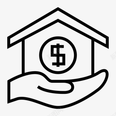 住房贷款抵押贷款房地产图标