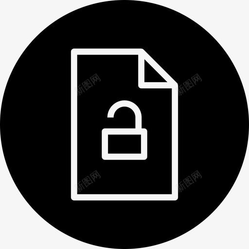 文件加密锁svg_新图网 https://ixintu.com 文件 安全 加密 徽章