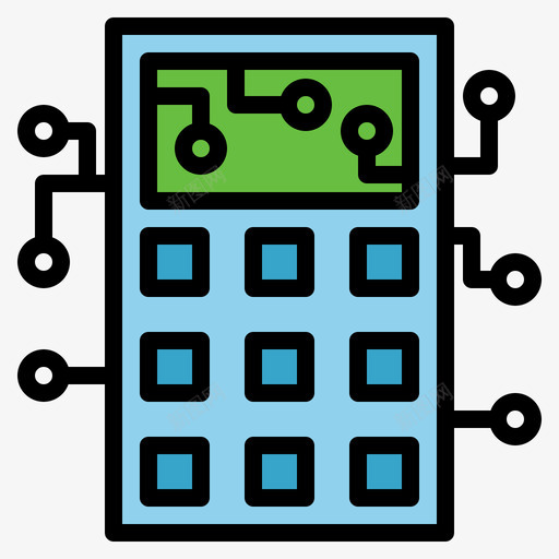 计算器fintecth8线性颜色svg_新图网 https://ixintu.com 计算器 fintecth 线性 颜色