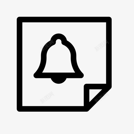 提醒便笺铃声通知svg_新图网 https://ixintu.com 便笺 提醒 铃声 通知 评论