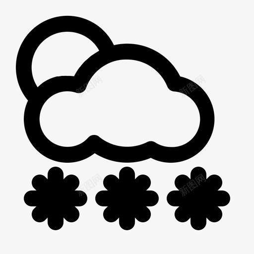 云冷月亮svg_新图网 https://ixintu.com 月亮 天气