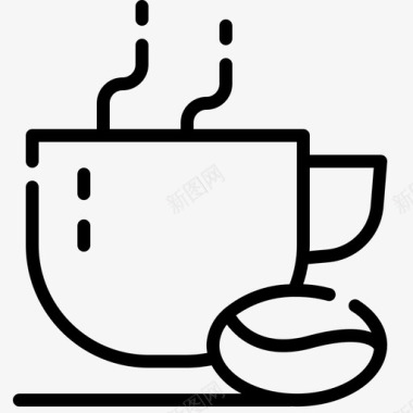 咖啡巴西5线性图标
