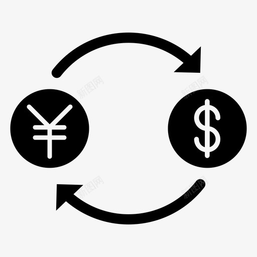 汇率货币兑换美元svg_新图网 https://ixintu.com 汇率 货币 兑换 美元 日元