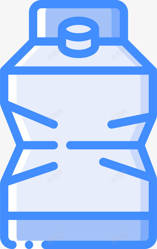 牛奶盒垃圾桶6蓝色svg_新图网 https://ixintu.com 牛奶 垃圾桶 蓝色