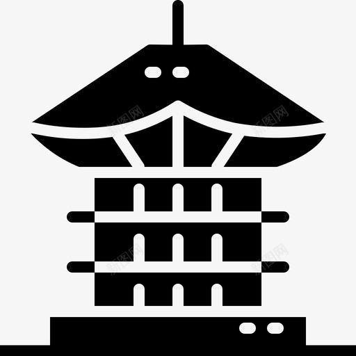 宝塔韩国1填充svg_新图网 https://ixintu.com 宝塔 韩国 填充