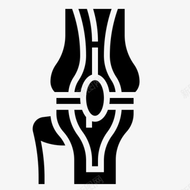 膝关节人体器官19字形图标