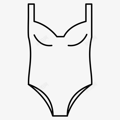泳衣衣服睡衣svg_新图网 https://ixintu.com 泳衣 衣服 睡衣 上衣 服装 购物 细线 套装