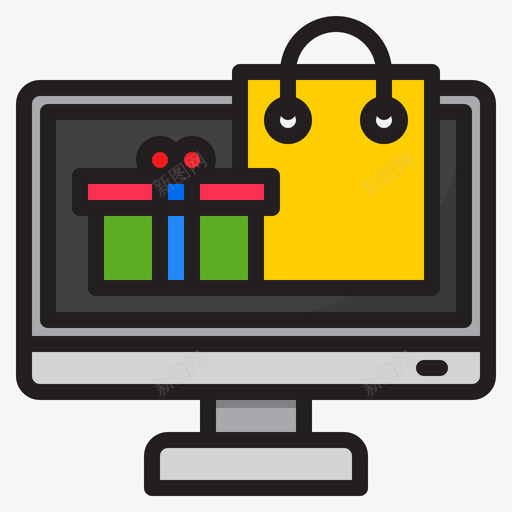购物电脑应用4线颜色svg_新图网 https://ixintu.com 购物 电脑 应用 颜色