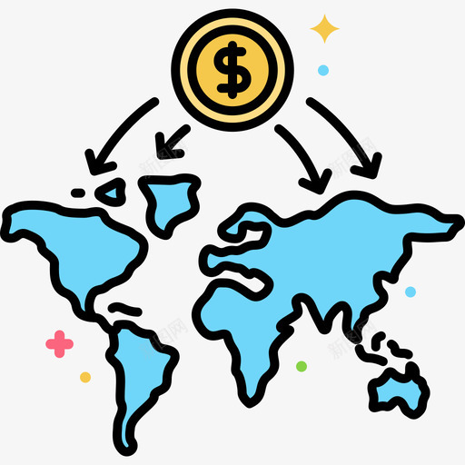 货币在线货币服务10线性颜色svg_新图网 https://ixintu.com 货币 在线 服务 线性 颜色