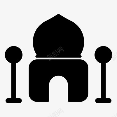 清真寺建筑清真寺穹顶图标