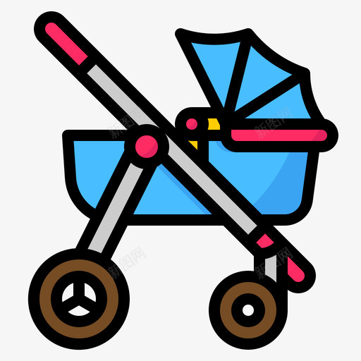 婴儿推车婴儿配件2线性颜色svg_新图网 https://ixintu.com 婴儿 推车 配件 线性 颜色