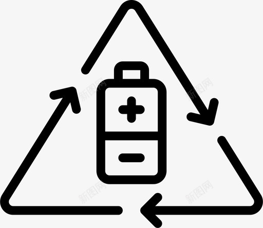 电池垃圾桶4线性svg_新图网 https://ixintu.com 电池 垃圾桶 线性